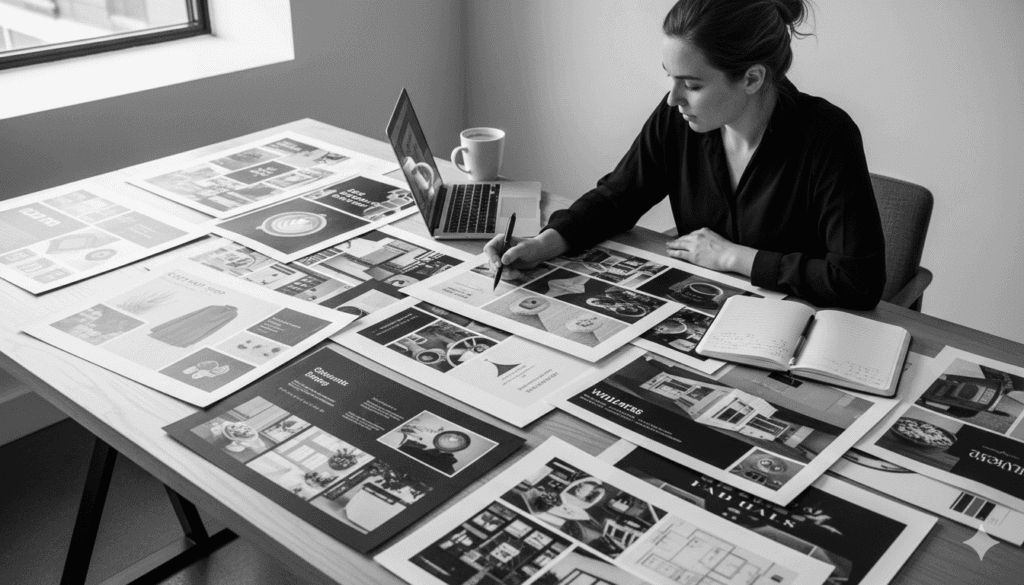 Diverse collection of social media content across retail, hospitality, wellness and professional service industries