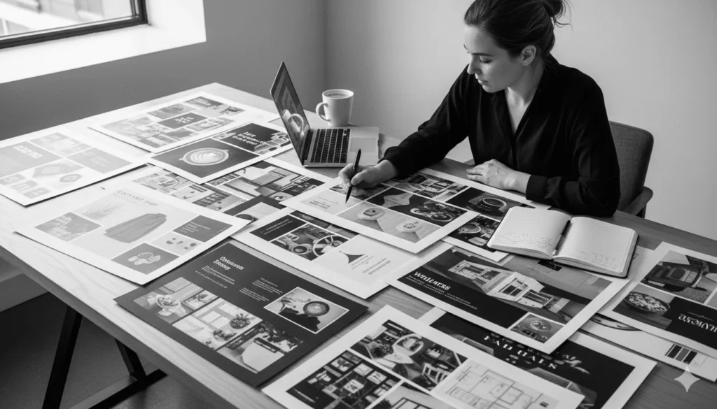 generated image october 08, 2025 12 19pm Diverse collection of social media content across retail, hospitality, wellness and professional service industries